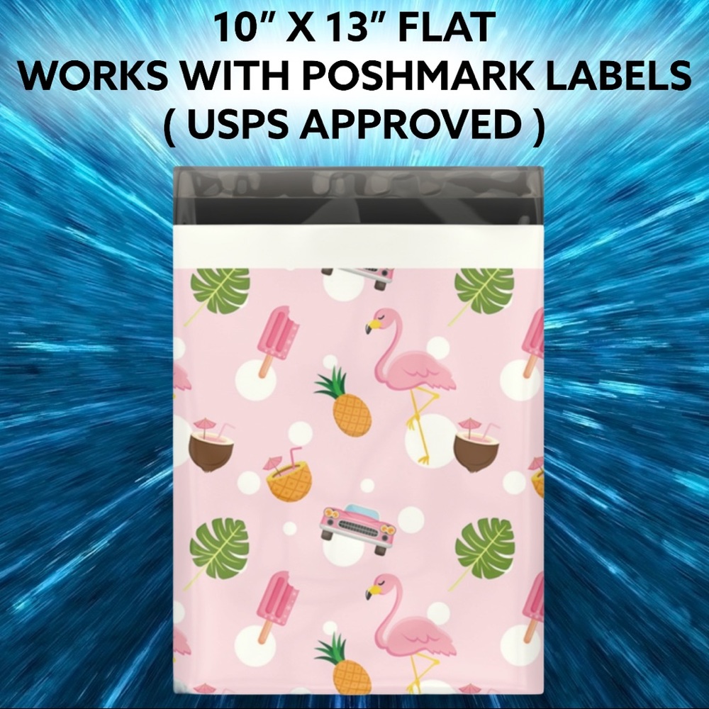25 10X13 Flamingo Leaf Mailers CLEARANCE - Picture 4 of 8